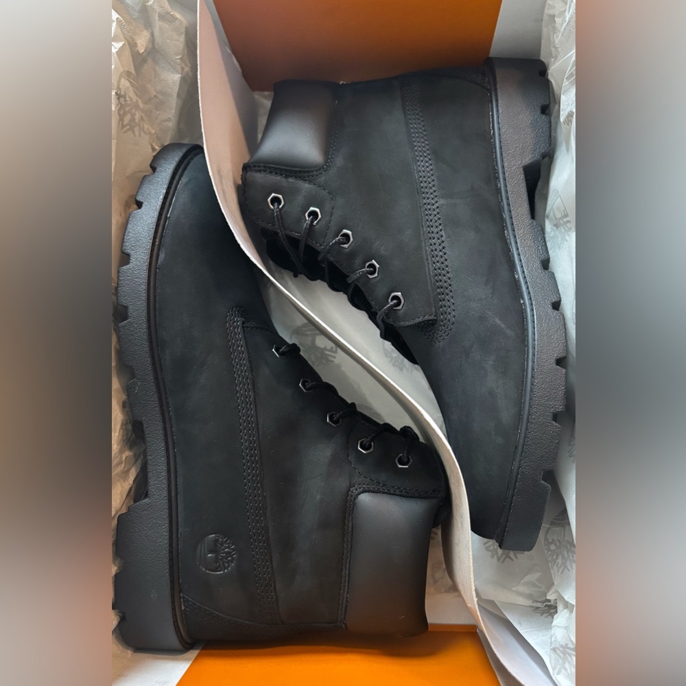 Black Timberland premium 6-inch boots